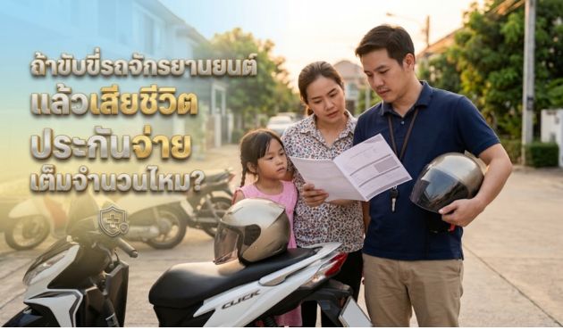 ถ้าขับขี่รถจักรยานยนต์แล้วเสียชีวิต ประกันจ่ายเต็มจำนวนไหม?